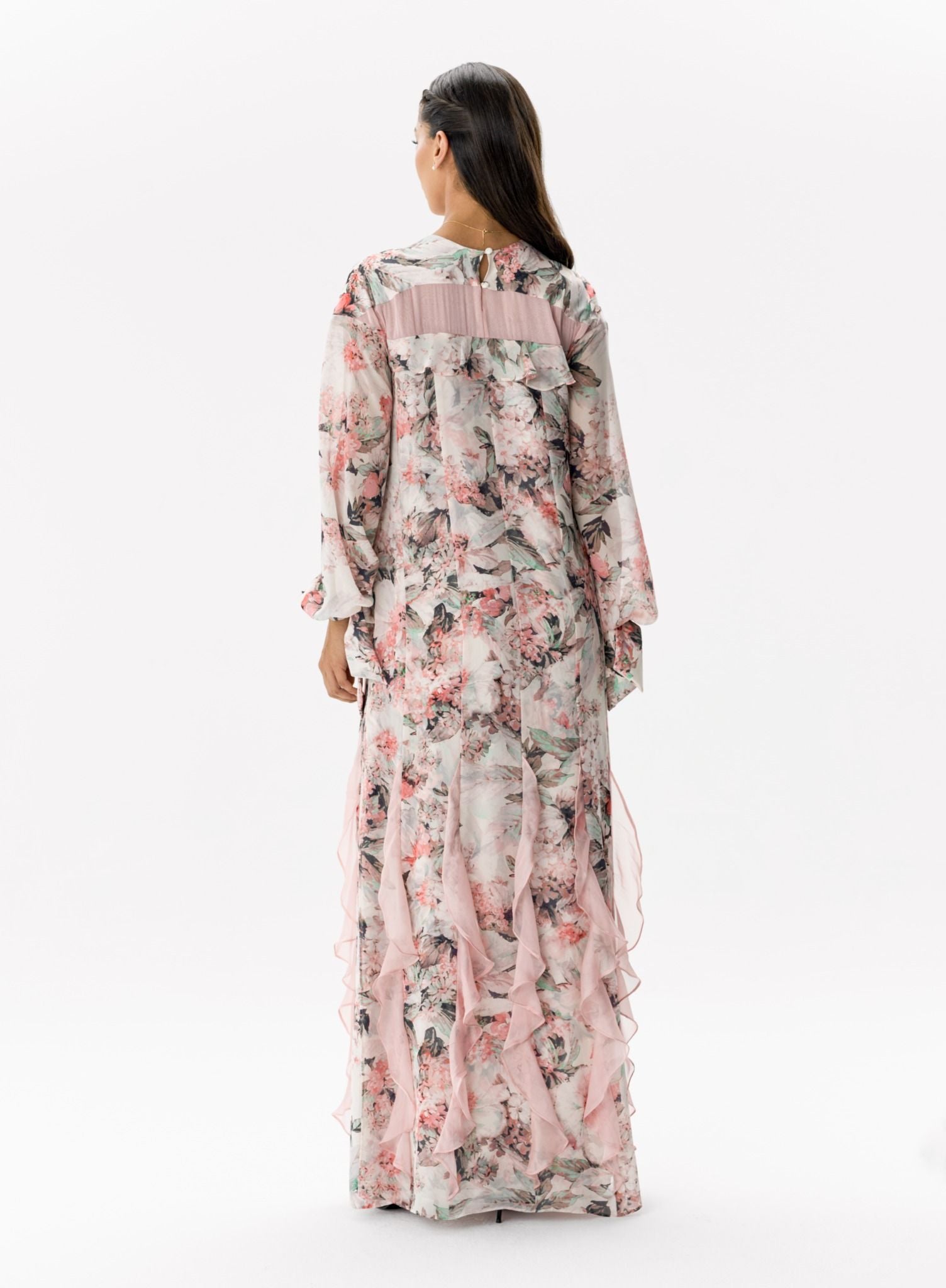 Silk Chiffon Floral Dress